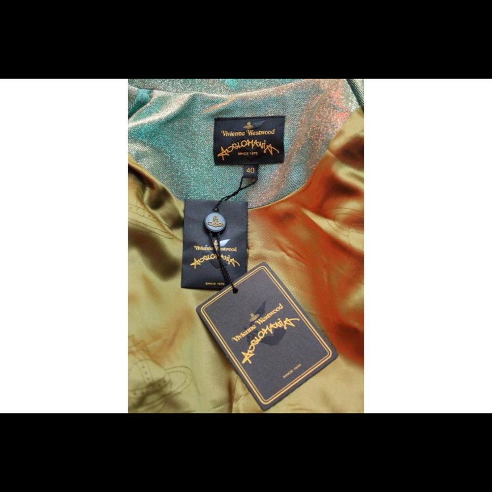 ❤️SOLD❤️ Vivienne Westwood Green Lurex SkirtSuit - Picture 5 of 6